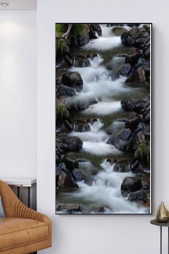 لوحه جدارية فنية طبيعة بالأبيض و الأسود