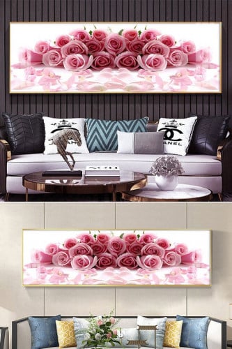 لوحه جدارية كبيرة ريش ملون ناعم جميله جدا