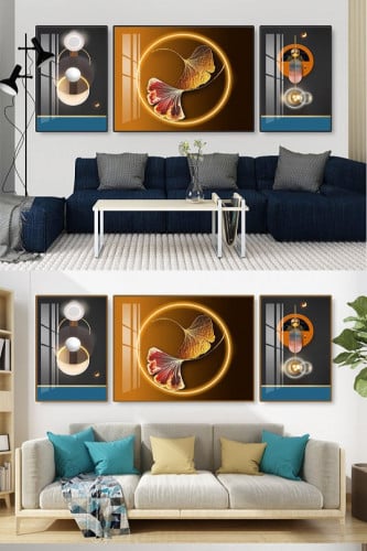 لوح جدارية ثلاث قطع مودرن كبير