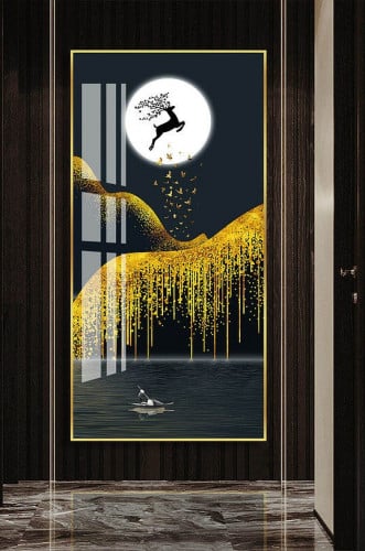 لوحه جدارية غزلان جميله مودرن