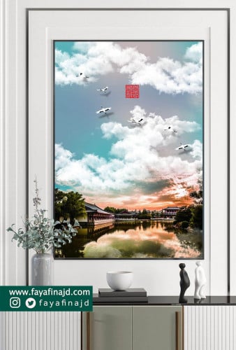 لوحه جدارية مناظر طبيعية بسيطة