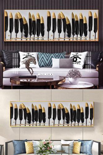 لوحه جدارية كبيرة ريش ملون ناعم جميله جدا