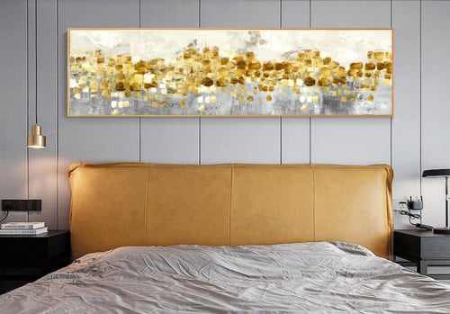 لوحه جدارية كبيرة ذهبي جميله جدا