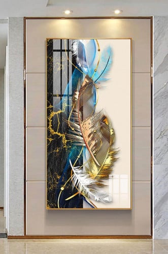 Beautiful modern wall art with feathers
