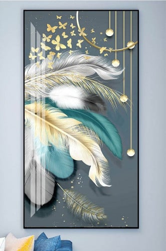 لوحه جدارية ريش مشهورة مودرن