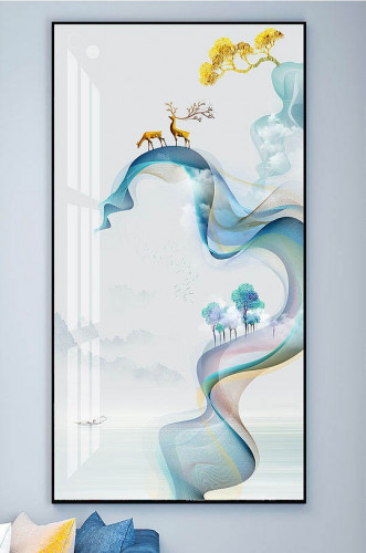 لوحه جدارية غزلان جميله مودرن