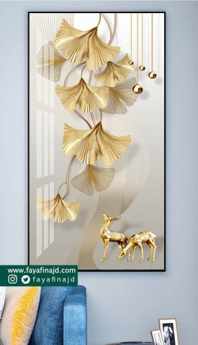 Beautiful modern golden wall art