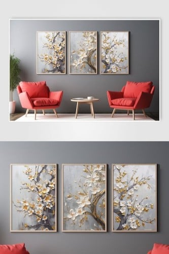 لوح جدارية ثلاث قطع مودرن