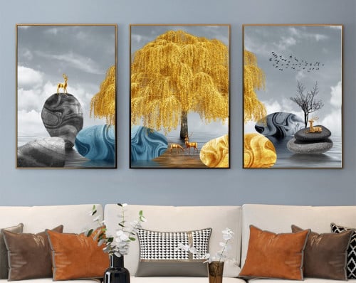 لوح جدارية ثلاث قطع مودرن