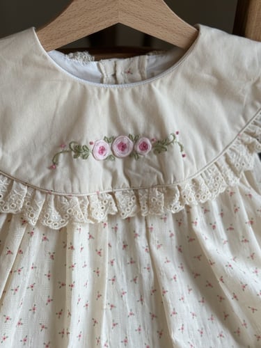 فستان الكاميليا تطريز يدوي