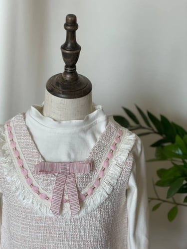 فستان بناتي شتوي مكون من قطعتين