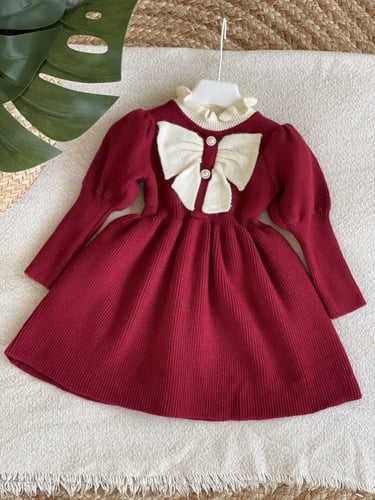 فستان شتوي باللون الأحمر ♥️