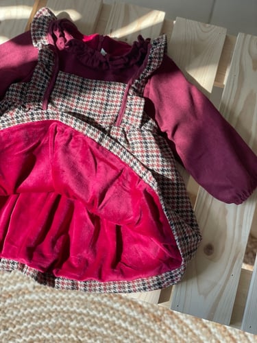 فستان شتوي عنابي