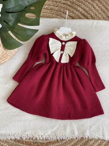 فستان شتوي باللون الأحمر ♥️