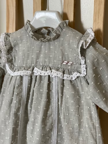 طقم مواليد أسباني 3 قطع رمادي