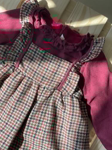 فستان شتوي عنابي