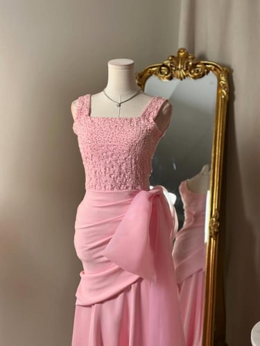 6322 - فستان سهرة طويل لونين