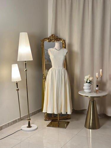 5973-فستان ميدي ( 2 لونين )