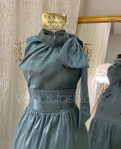 فستان سهرة طويل (2 لونين ) 3535