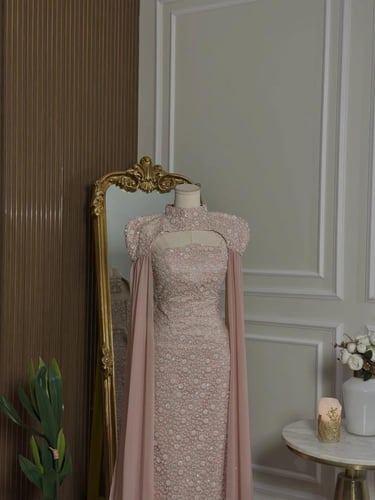 6791 - فستان سهرة فاخر من قطعتين