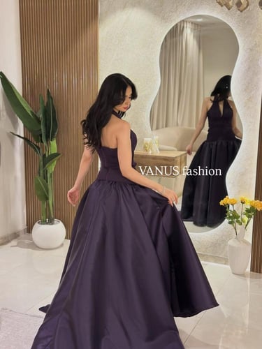 6856 - فستان سهرة طويل ( لونين )