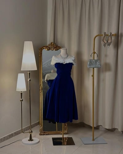 فستان سهرة ميدي 5406 (3 الوان)