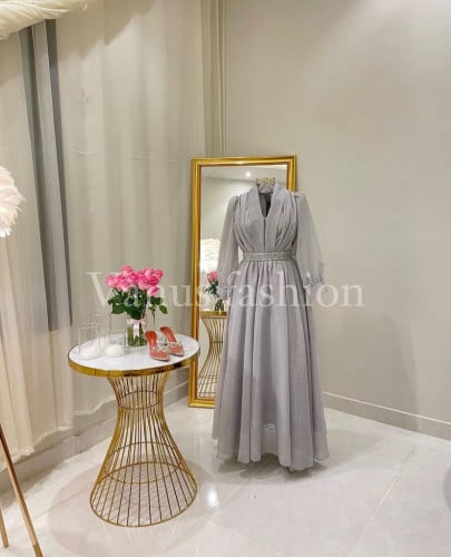 فستان سهرة طويل( 2 لونين ) 3335