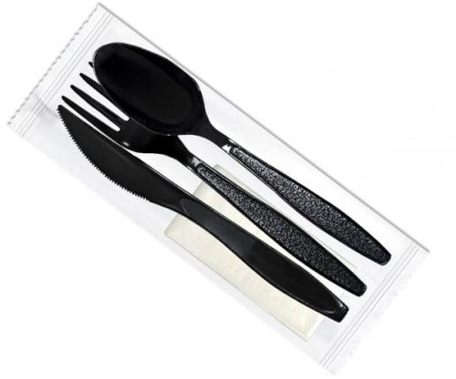 ادوات الطعام VIP (ملعقة -شوكة -سكين+منديل ورقي ) -...