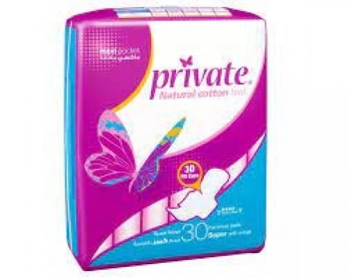 برافيت فوط صحية بالاجنحة ماكسي مغلفة- 30 قطعة