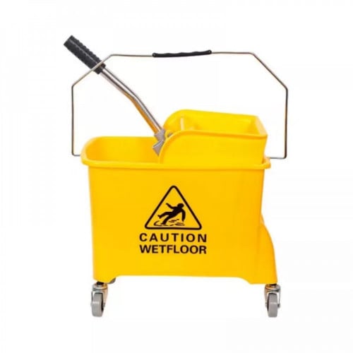 دلو تنظيف مزود بعجلات وعصاره-20 لتر