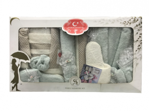 روب حمام 14 قطعة ( نسائي - رجال ) تركي