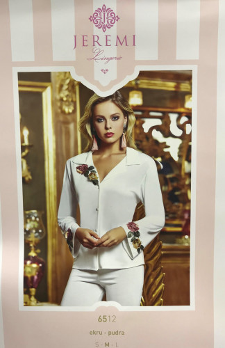 بيجامة قطن 2 قطعة - تركي - موديل 6512