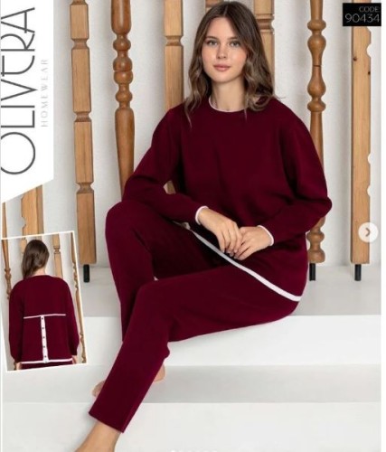 بيجامة شتوي صوف - تركي - موديل 90434