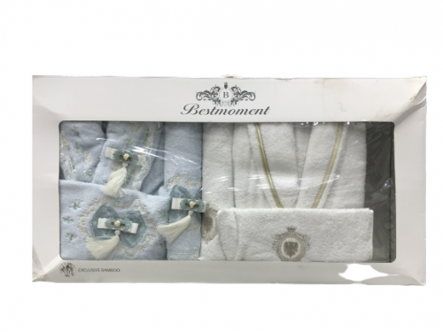 روب حمام ( نسائي + رجال ) 6 قطعة - تركي موديل 4