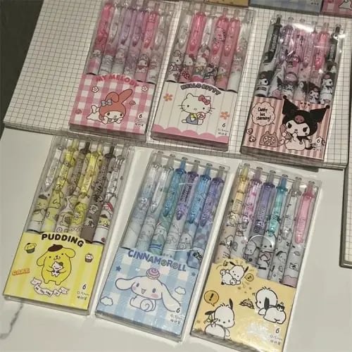 Gel pen 6 pieces series