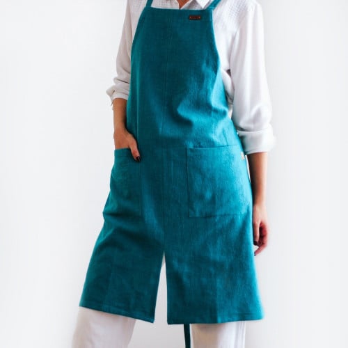 مريلة مطبخ أزرق