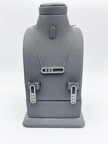 طقم ميسيكا سلسال وحلق حجم كبير - مستوحى