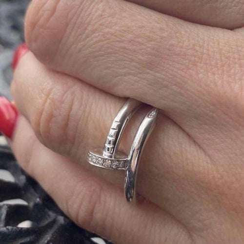 خاتم كارتير مسمار فضي - مستوحى