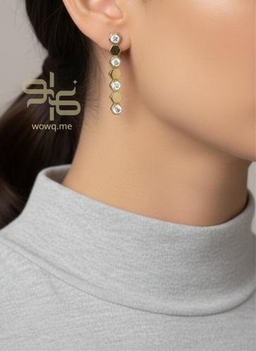 طقم 4 قطع تصميم عالمي - فضي, ذهبي