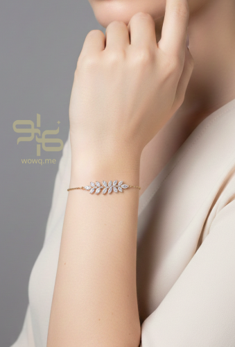 سوارة بتصميم عصري ذهبي وفضي