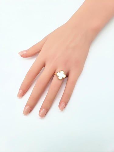 سواره مع خاتم فان كليف مطلي ذهب عيار 18 عدة الوان...