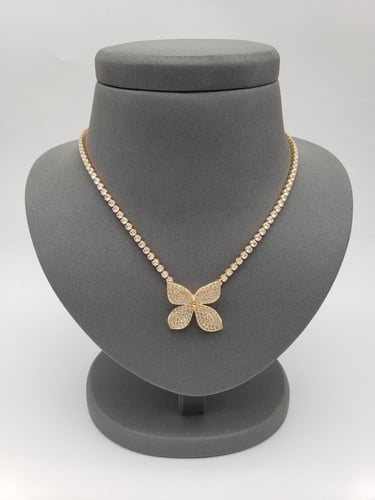 طقم سلسال وحلق زركون بتصميم عصري