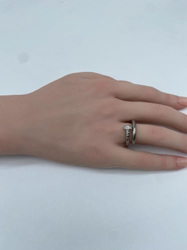 خاتم كارتير مسمار فضي - مستوحى