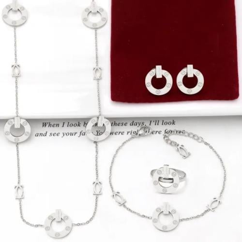 طقم كارتير 4 قطع فضي - مستوحى