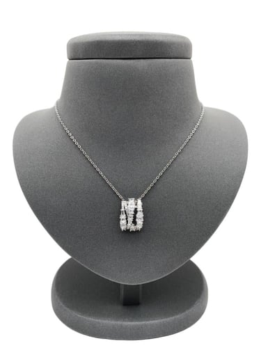 طقم سلسال وحلق سواروفسكي ذهبي و فضي - مستوحى