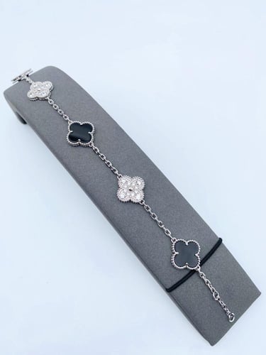 سوارة فان كليف فضي عدة الوان مطلية بالبلاتينيوم -...