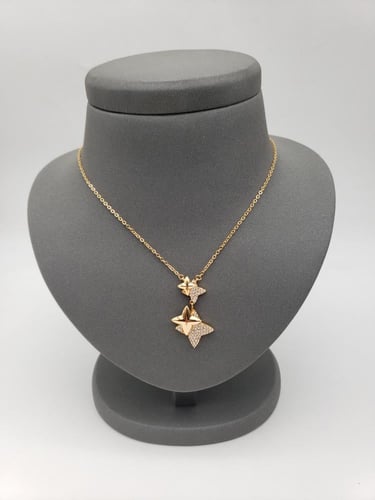 طقم سلسال وحلق بتصميم عصري