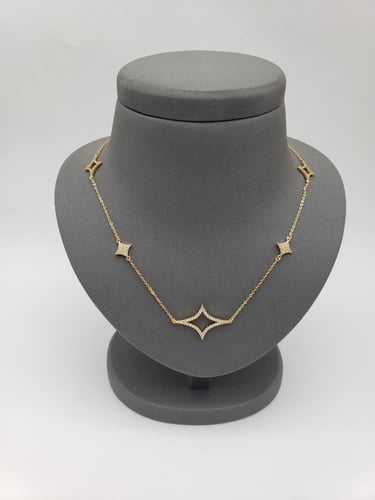 طقم سلسال وحلق زركون بتصميم عصري