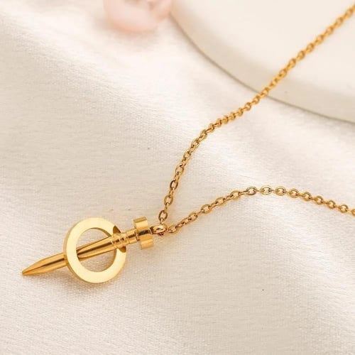 سلسال وحلق كارتير - ذهبي وفضي - مستوحى