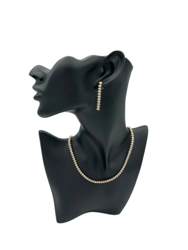 طقم سواروفيسكي تنس ذهبي - مستوحى